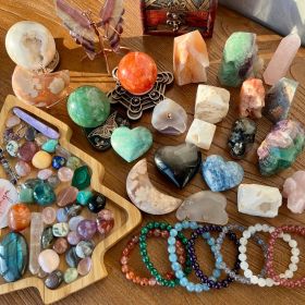 Deluxe Crystal Set Collection Box - Bohemian Style, Perfect for Jewelry Making & Elegant Home Decor, Unique Gift Idea for Christmas, Valentine's (weight: 5lb)